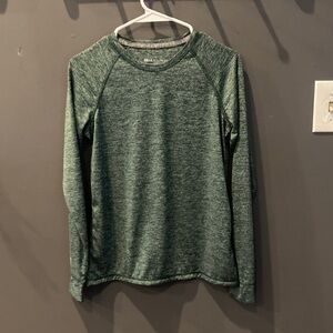 Halloway size small green marled long sleeved exercise top excellent condition